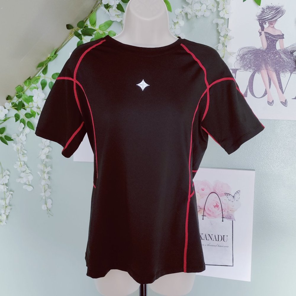 Red & Black Woman's Athletic T-shirt